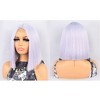 Unique Bargains Women's Medium Long Straight Hair Lace Front Wigs with Wig Cap 14" 1PC - 3 of 4