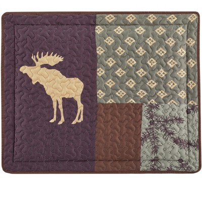 Warm-Toned Deer Patchwork Polyester Standard Sham