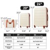 YONWAY 3 Piece Lightweight Expandable Luggage Set, ABS  Hardshell Luggage, with TSA lock & Spinner Wheels - 3 of 4