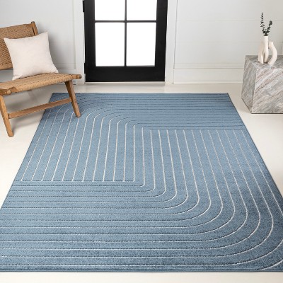 JONATHAN Y Odense High-Low Minimalist Angle Geometric Indoor/Outdoor Area Rug
