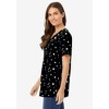 Woman Within Perfect Printed Short-Sleeve V-Neck Tee - 4 of 4