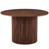 NicBex Wood Dining Table Farmhouse Round Kitchen Table Dining Table for 4 with Wood Strip Base for Kitchen and Dining Room - 4 of 4