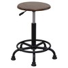 Retro Wood Stool - Rustic Oak: studio designs, Adjustable Counter & Bar Height, Hardwood Frame, Powder-Coated Finish - 2 of 4