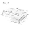 Left-Angle Modular Sofa with Detachable Cushions, 3 Pillows, & 2 Storage Areas for Living & Work Spaces - 4 of 4