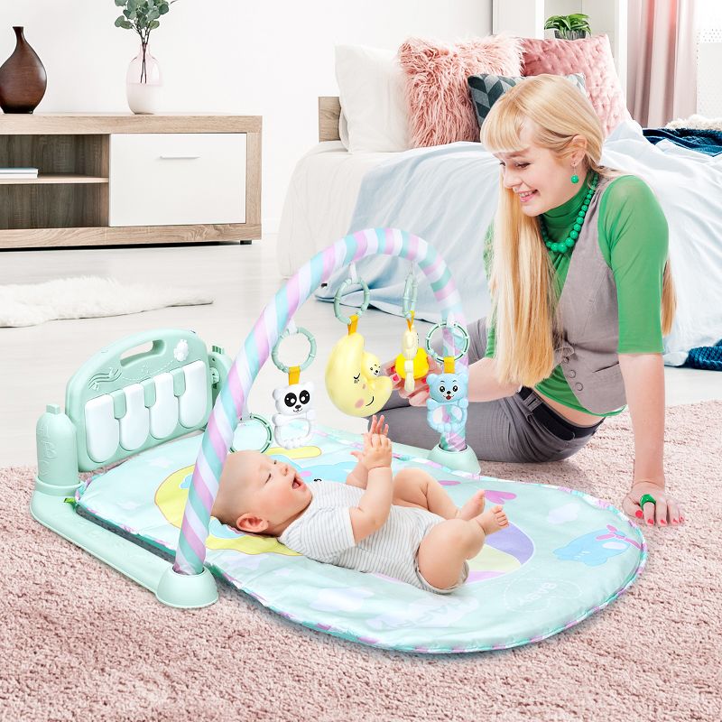 Baby Gym 3 in 1 Fitness Music and Lights Fun Piano Activity Center Toys, 3 of 11