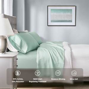 1000 Thread Count 4 PC Deep Pocket Fitted Cotton Blend Sheet Set, Prime Soft Bedding Sets for Winter, Cozy Fitted Sheet for Queen / King Beds, Machine Washable Luxury Sheet Sets Christmas Gifts - 1 of 4