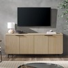 NicBex Retro Buffet Cabinet with Storage Modern Fluted-Door Minimalist Storage Sideboard Cabinet with Sliver Handles for Living Room - 4 of 4