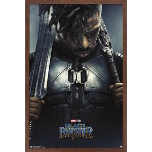 Trends International Marvel Cinematic Universe - Black Panther - Erik Killmonger One Sheet Framed Wall Poster Prints - 1 of 4