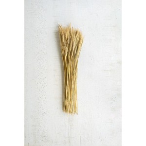 Bundle of Natural Wheat Stems – 30" Tall Dried Botanical Filler by Kalalou - 1 of 3
