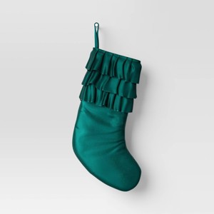 20" Velvet Stocking with Ruffles - Wondershop™ - 1 of 3