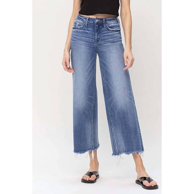 Women's Wo's High Rise Crop Wide Leg Jean - FLYING MONKEY
