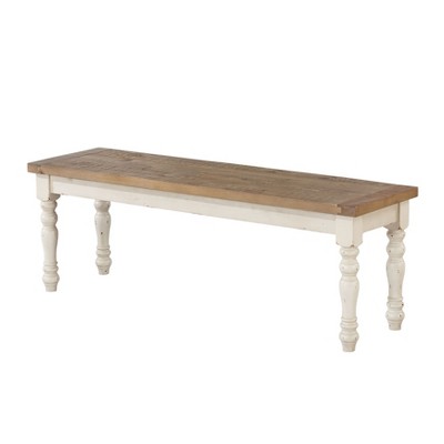 NicBex Modern 52" Bedroom Bench Accent Stools with Wood Turned Legs for Bedroom and Entryway