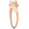 Pompeii3 1/2ct Morganite & Diamond Ring 14K Rose Gold - 3 of 4