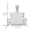 Black Bow Jewelry 14k White Gold Wake Forest Demon Deacons NCAA Small Pendant - 2 of 3