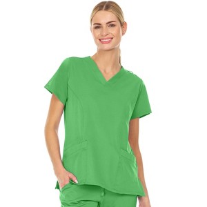 Medichic Women's Eleanor 3-Pocket Stretch V-Neck Scrub Top - 1 of 3
