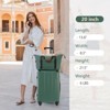 Syemin Luggage Hardshell Luggage Sets 3 Piece Carry-on Suitcases with Wheels TSA Lock for Men Women for Check in, Green, 13.6"*8.3"*21.5" - 4 of 4