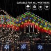 Itopfox 360 LED Icicle Christmas Lights with Snowflake 29.5ft 72 Drops Connectable 8 Modes Waterproof Outdoor Multi-Colored 1 Set - 4 of 4