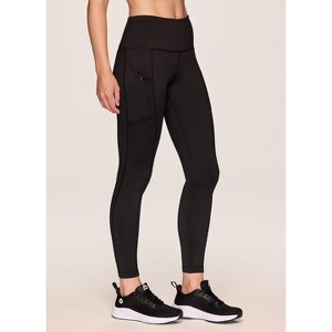 RBX Active Women's Fleece Lined Quick Drying Full Length Workout/Hiking Legging with Tech/Zipper Pocket - 1 of 4