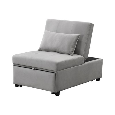 NicBex Velvet Couch Pull Out Couch Convertible Sofa Bed with Adjustable Backrest 71" L for Small Apartments, Dormitories