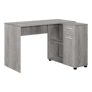 Monarch Specialties Computer Desk Home Office Corner Storage Drawers 46InchL L Shape Work Laptop Laminate Grey Contemporary Modern - 1 of 4