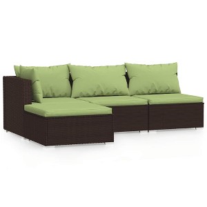 vidaXL Garden Lounge Set Brown, Green - 1 of 4
