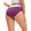 INSPIRE CHIC Women's Stretch Breathable Contrast Color Briefs 5 Pcs - 2 of 4