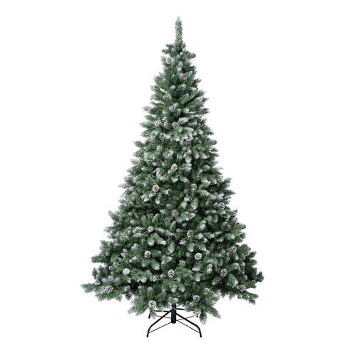 National Tree Company First Traditions 7.5' Unlit Snowy Oakley Hills ...