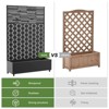 PexFix 72 in. H x 47 in. W Black Metal Rectangle Wall Planter Box with Trellis for Climbing Plants - 2 of 4