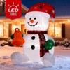 SUGIFT 4FT Inflatable Snowman Christmas Decoration Lighted Blow Up Yard Decor with Built-in LED Lights - 2 of 4