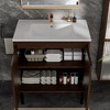 KWPZQEB Fluted Bathroom Vanity Cabinet with Sink, Freestanding Vanity With Doors, Mid-Century Floor-Standing Cabinet, Storage Cupboard for Bathroom - 4 of 4