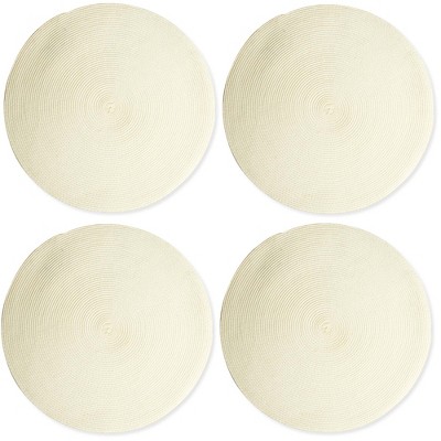 TAG Round Woven Placemat S/4 Ivory