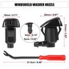 Unique Bargains Front Windshield Wiper Washer Nozzle Spray Jet Kit 15247800 for GMC Acadia 2011-2012 2015-2016 Black 5 Pcs - 4 of 4