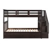 NicBex Stairway Twin Over Twin Loft and Bunk Bed with Three Drawers for Bedroom,Dorm,with Safety Guardrails,for Kids Teens Adults - 4 of 4