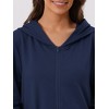cheibear Women's Zip Up Sweatshirt Robe Hooded Long House Coat Bathrobe Fall Winter - 4 of 4
