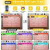 7-Drawer Wooden Dresser - Modern Wide Chest with LED Lights & Charging Station for Bedroom, Living Room, or Office - 2 of 4