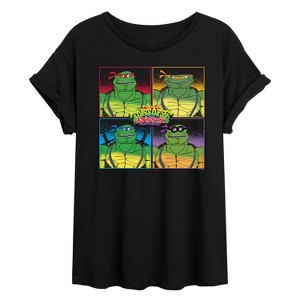 Women's - Teenage Mutant Ninja Turtles - TMNT Group Oversized Graphic T-Shirt - 1 of 4