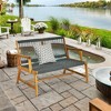 MOEPISY 2-Person Acacia Wood Yard Bench For Balcony And Patio Grey - 4 of 4