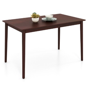 Tangkula 48" Rectangular Dining Table for 4 w/ Rubber Wood Legs Mid Century Modern - 1 of 4