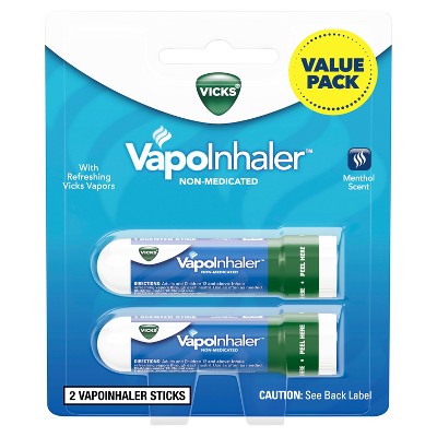 Vicks VapoInhaler Non-Medicated Portable Nasal Inhaler - 2ct