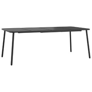 vidaXL Garden Table Anthracite Steel with e-coating and powder-coating - 78.7" x 39.4" x 28" - 1 of 4