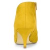 Allegra K Women's Pointed Toe Kitten Heel Cut-out Ankle Boots - 3 of 4