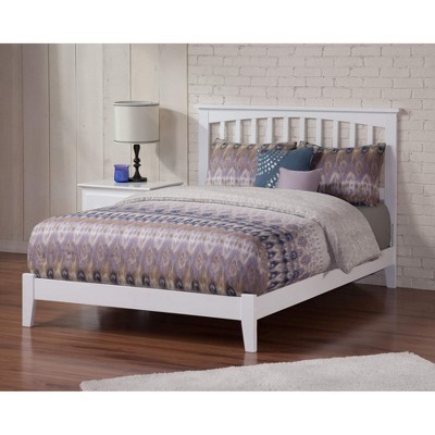 AFI Furnishings Mission Full Traditional Bed with Open Footboard and Turbo Charger in White