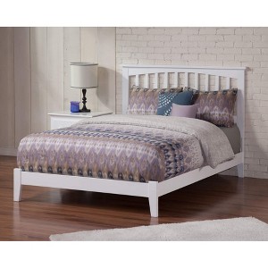 AFI Furnishings Mission Full Traditional Bed with Open Footboard and Turbo Charger in White - 1 of 4
