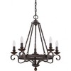 Quoizel Lighting Noble 5 - Light Chandelier in  Rustic Black - 3 of 4