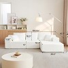 GDFStudio Alaric 103.54" Modern 3-Seater L-Shaped Chenille Upholstered Sectional Sofa with 5 Pillows - 3 of 4