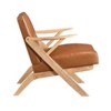 Sapphtopaz Accent Chair Solid Rubberwood Frame Modern Leather Lounge Chair Living Room Chair Comfy Chair for Living Room - 2 of 4
