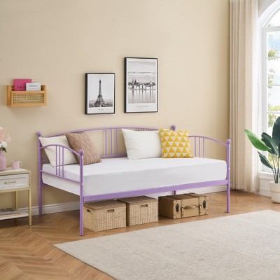 Whizmax Daybed and Trundle Frame Set, Premium Steel Slat Support, Daybed and Roll Out Trundle Accommodate, No Box Spring Needed