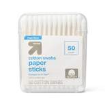 Cotton Swabs Paper Sticks - 50ct - up & up™