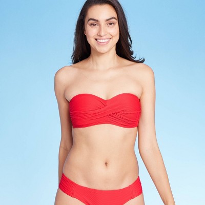 target red bathing suit top