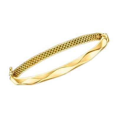 Pure Collection by Ross-Simons 18kt Gold Vermeil Geometric Bangle Bracelet